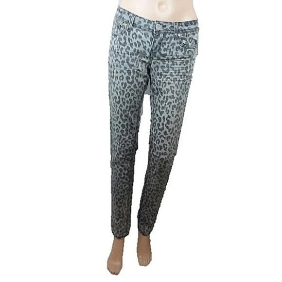 Almost Famous Leopard Print Jeans - Picture 1 of 9